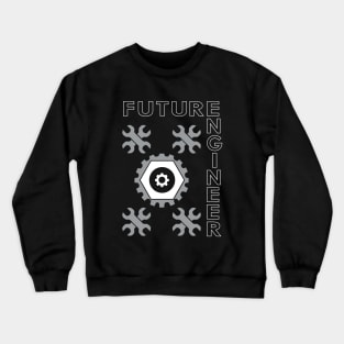 Future engineer, engineering text and logo Crewneck Sweatshirt